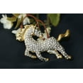 thumbnail image 2 of Vintage Art Rhinestone Galloping Horse Pin, Diamante Running Horse Brooch, 2 of 7