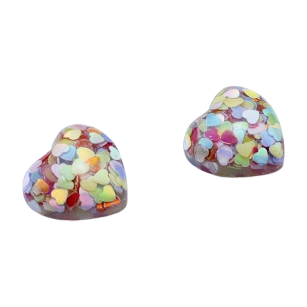 2 piezas de cuentas para pendientes, bricolaje, manualidades, corazón, lentejuelas, pendientes, fabricación de joyas, accesorio de decoración Ropa, zapatos y accesorios Miscelánea Vistoso Minnieouse AP015729-02