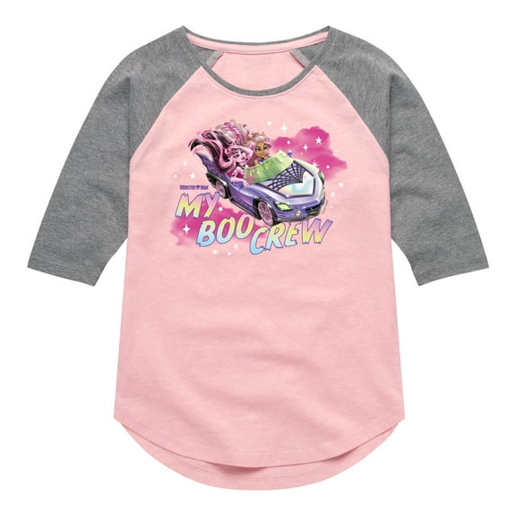 Monster High - My Boo Crew Racecar - Toddler & Youth Girls Raglan T-Shirt