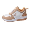thumbnail image 2 of AUDeals Women's High Top Sneakers, Leather Mesh Shoes with Lace Up Comfort and Seamless Style for Casual Athletic Wear, 2 of 8