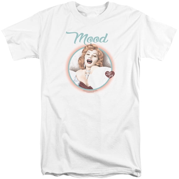 I Love Lucy Mood S/S Adult Tall 18/1 T-Shirt White