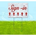 thumbnail image 1 of Sign-In Up Red & Chrome (18" x 24") Yard Sign, Includes Metal Step Stake, 1 of 6
