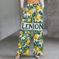 thumbnail image 2 of TEMU Lemon Grove Print Women's Casual Wide Leg Pants Comfort Pockets Elastic Waist Loose Fit Pants, 2 of 7
