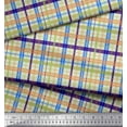 thumbnail image 2 of Soimoi Polyester Crepe Fabric Plaid Check Print Fabric by The Yard 52 Inch Wide, 2 of 3