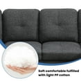 thumbnail image 4 of Aukfa 103" Sectional Sofa with Storage Ottoman, L Shape Couch for Living Room, Right Facing Chaise, Linen, Dark Gray, 4 of 11