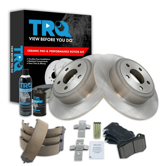 TRQ Rear Brake Pad & Rotor Kit BKA38515 Fits Select 2005-2014 Chrysler 300 , 2009-2018 Dodge Challenger , 2006-2018 Dodge Charger , 2006-2008 Dodge Magnum