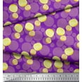 thumbnail image 2 of Soimoi Purple Viscose Chiffon Fabric Lemon Slice Vegetable Print Sewing Fabric Yard 42 Inch Wide, 2 of 3