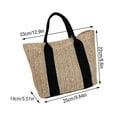 thumbnail image 6 of Kukuzhu Women Casual Rattan Handbags Wicker Woven Shoulder Bags Summer Beach Straw Bag Large Capacity Tote Lady Big Purses 2023, 6 of 6