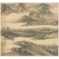 thumbnail image 3 of Song Xu 16x15 Black Modern Framed Museum Art Print Titled - Mt. Biyan (Green Cliff) (C. 1588), 3 of 5