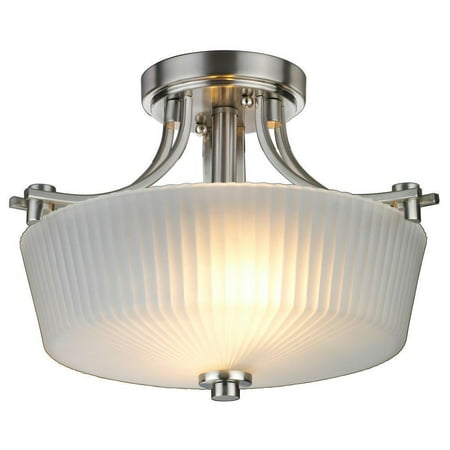 Hampton Bay Sheldon Collection 2 Light Brushed Nickel Semi Flush Hampton Bay Sheldon Collection 2 Light Brushed Nickel Semi Flush Mount
