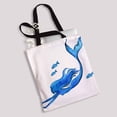 thumbnail image 2 of PKQWTM Mermaid Silhouette Canvas Shoulder Bags Handbags Tote Bags Shopping Bag, 2 of 2