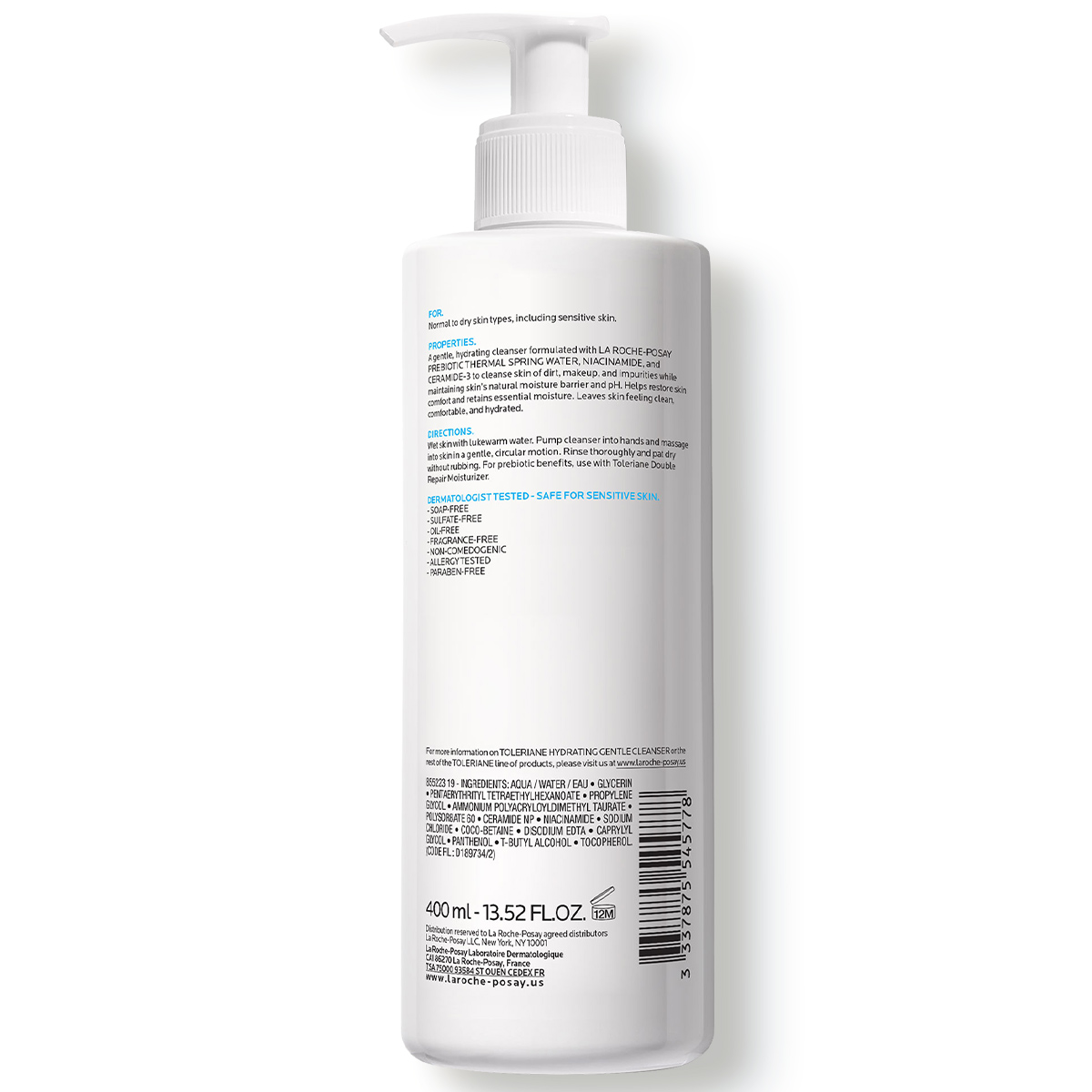 La Roche-Posay Toleriane Hydrating Gentle Face Cleanser, 13.52 oz photo 5