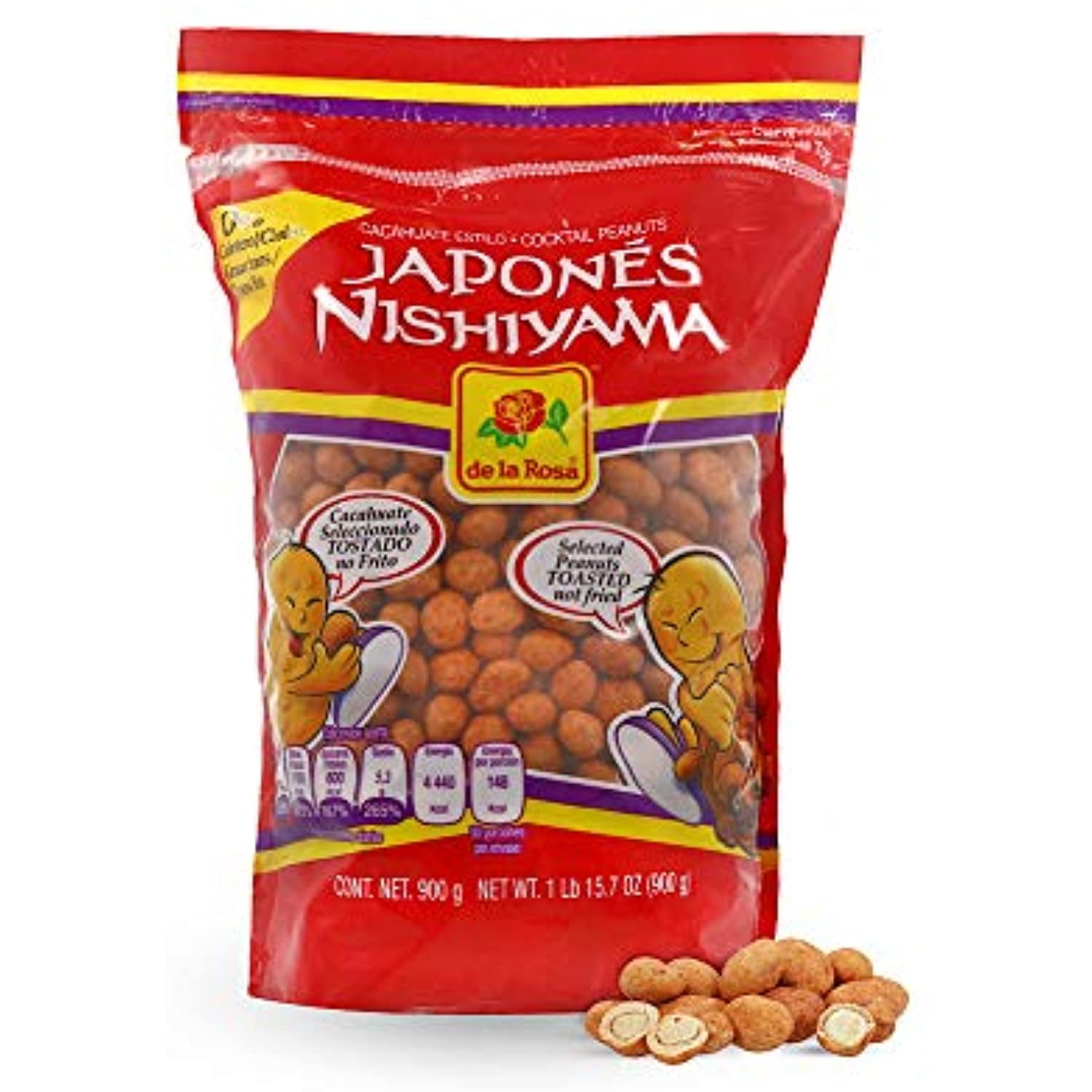 Cacahuate De La Rosa Estilo Japones Cocktail Japanese Peanuts 900 Gr