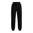 thumbnail image 3 of Inverlee Women's Elastic High Waist Jogger Sweatpants Cuffed Ankle Dual Side Pockets Loose Athletic Loungewear Pants Black (S-XXL), 3 of 8