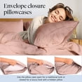 thumbnail image 4 of LuxClub Microfiber Bed Sheets & Pillowcases, High Thread Count 1800 Series, Extra Deep Pocket, Wrinkle Free, Breathable Twin Bed Sheets Sets, Pearl Pink, 4 Pieces, 4 of 7
