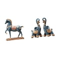 thumbnail image 1 of Figura de caballo,Figura de caballo Escultura animal coleccionable,Figura de elefante,Figuras de elefantes,estatuas,adornos de animales,Escultura coleccionable para dormitorio,decoración del, 1 of 8