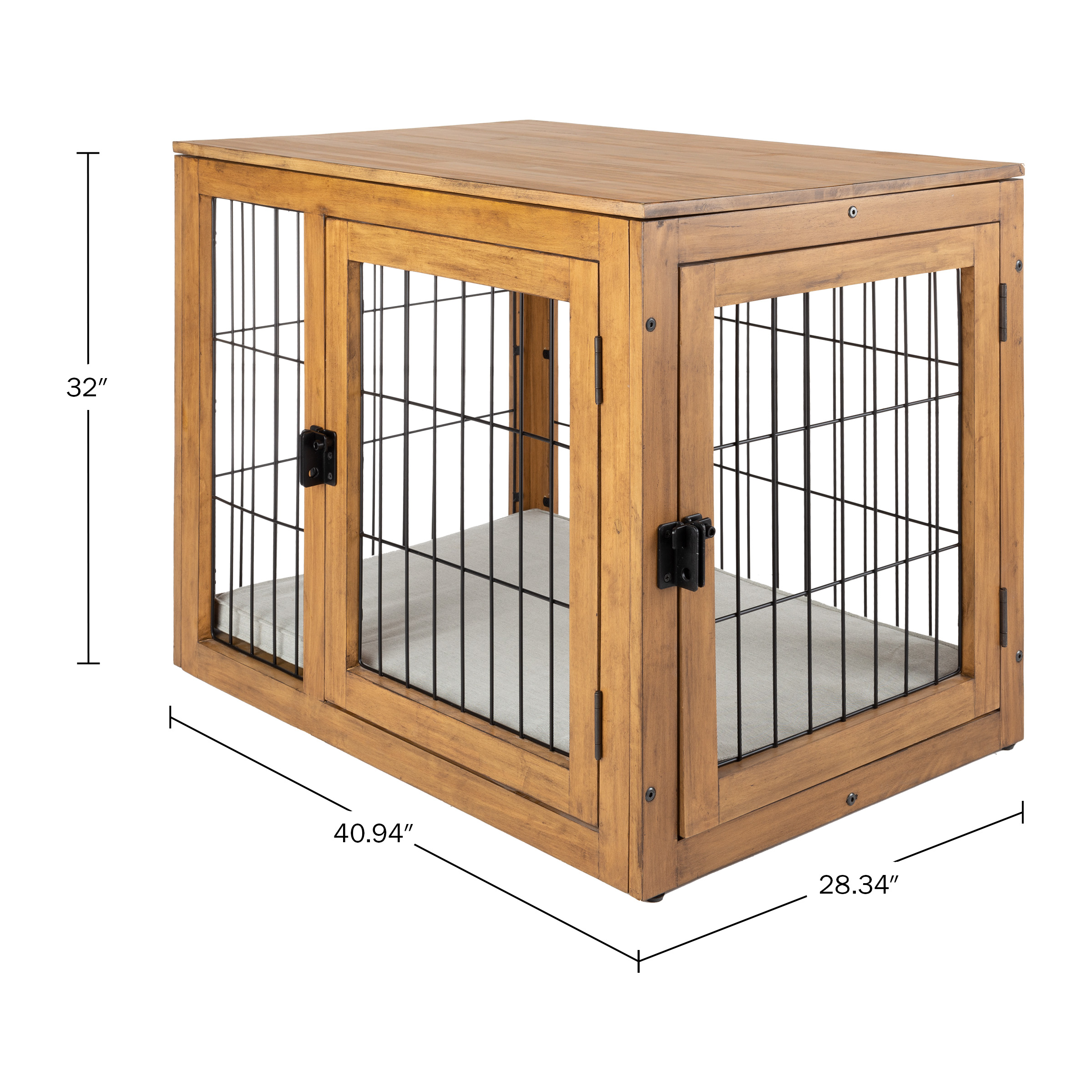 PETMAKER Furniture-Style 2-Door Crate for Dogs with Cushion
