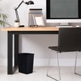 thumbnail image 4 of Superio Small 2.5 Gallon Plastic Trash Can, Waste Bin for Under Desk, Office, Bedroom, Bathroom- 10 Qt, (4, Black), 4 of 5