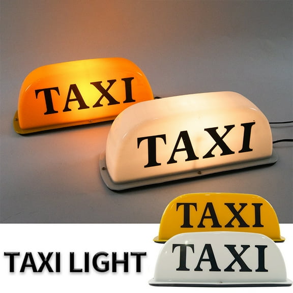 Opvise 12V Taxi Roof Light Universal Long Life Waterproof Magnetic Glowing Taxi Cab Sign Roof Top Topper Light Vehicle Accessory