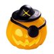 thumbnail image 2 of Luz nocturna de resina de cabeza de calabaza de Halloween | Decoración en miniatura que brilla en la oscuridad | Adorno de mesa espeluznante con fantasmas y murciélagos | Acento de escritorio, 2 of 2