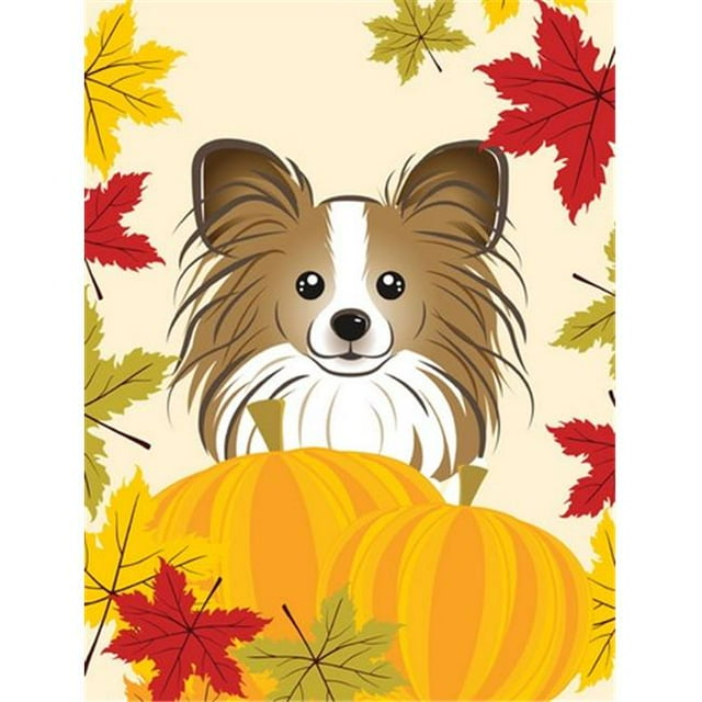 Carolines Treasures BB2054GF Papillon Thanksgiving Flag Garden