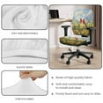 thumbnail image 3 of SCRAWLGOD Cardinal Lily Sky Set of 4 Dustproof Office Chair Slipcover with Arm Protector Crease Resistant Swivel Chair Slipcovers Breathable Rotating Chair Cover, 3 of 7