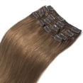 thumbnail image 5 of SAYFUT 22" Grade 6A 100% Remy Human Hair Weft Extensions Natural Straight Clip in Full Head 7 Piece 15 Clips (Light Brown), 5 of 5