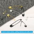 thumbnail image 5 of Uxcell Safety Pins 2.13 Inch Nickle Plated Small Sewing Pins Black 100Pcs, 5 of 5