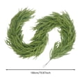 thumbnail image 3 of LED Norfolk Pine Christmas Garland, Real Touch Artificial Greenery Garland Waterproof for Indoor Outdoor, Fireplace, Stairs, Banister Wall Holiday Decoration, 3 of 7