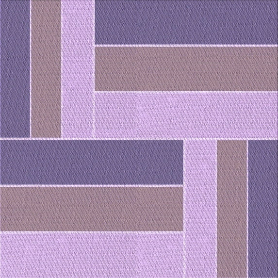 Ahgly Company Machine Washable Indoor Square Transitional Plum Purple Area Rugs, 4' Square