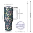 thumbnail image 2 of Modern 40oz Tumbler– Stainless Steel Insulated Tumbler with Handle and Straw, Large Capacity Travel Cup for Hot & Cold Drinks, 2 of 7
