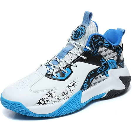 Men Basketball Shoes High Top Non Slip Womens Basketball Sneakers Comfortable Fashion Athletic Training Sport Shoes