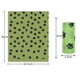 thumbnail image 2 of Loooontye 6 Rolls Pet Plastic Bag Pet Garbage Bag Dog Pickup Garbage Bag Cat Pickup Pet Supplies, Green Paw Print, 90 Bags, 2 of 5