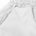 thumbnail image 4 of ZHANGDER Girls Cargo Pants Elastic Waist Drawstring Y2K Trousers with Pockets Wide Leg Jogger Pants, White 12-13 Years, 4 of 7