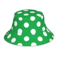 thumbnail image 1 of Balery Green And White Polka Dot Sombreros para el sol para hombre y mujer, sombrero de pescador con UPF 50+, 1 of 6