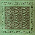 thumbnail image 1 of Ahgly Company Machine Washable Indoor Square Oriental Turquoise Blue Industrial Area Rugs, 6' Square, 1 of 4