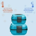 thumbnail image 3 of Pinnacle Thermoware 2-Pc Leak Proof Insulated Lunch Box Hot Food Container Set, Blue, 3 of 9