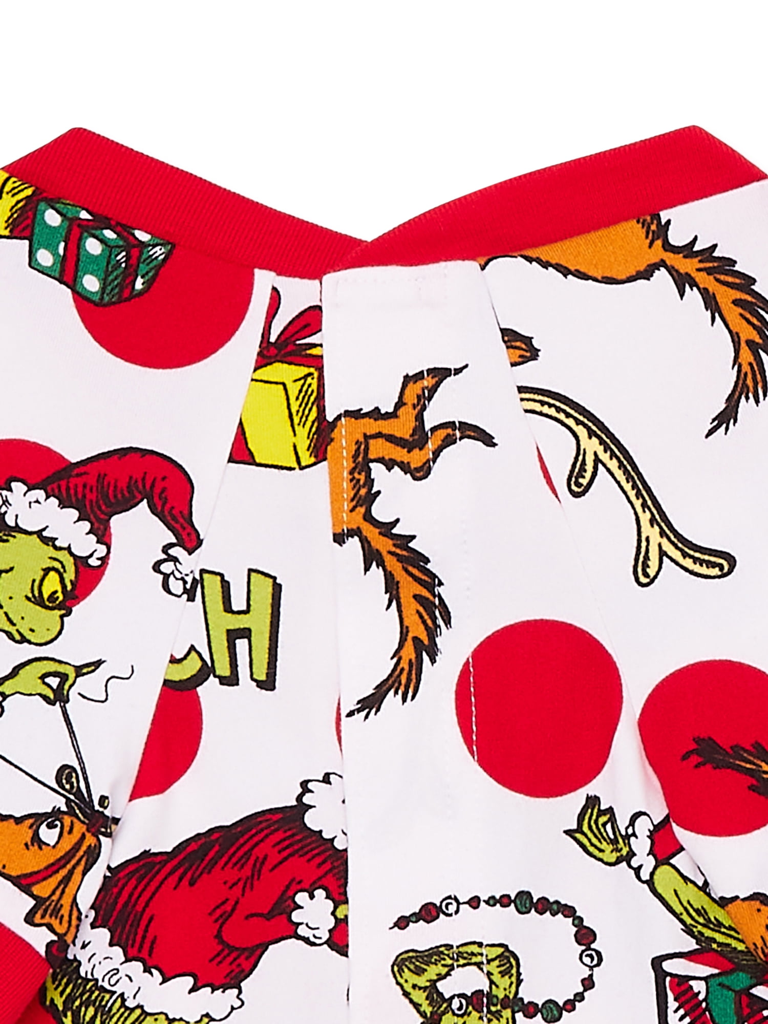 Dr. Seuss Grinch Pet Matching Holiday Family Pajama Top, Sizes XS-2XL