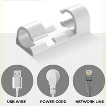 40PCS Adhesive Cable Clips Clear - Upgraded Wire Holders for Wall, Strong Cord Organizer Under Desk, Car, PC, Christmas Light Indoor/Outdoor