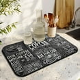 thumbnail image 4 of Artistic Coffee House Chalkboard Dish Mat Absorbing Coffee Mat Folding Bar Mats for Kitchen Counter (19.5x12in,Set Of 2), 4 of 7