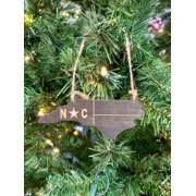 NC State Flag Christmas Tree Ornament - 1.75" x 4"