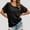 Black, variant on Stylish Women’s T-Shirt Casual Round Neck Blouse Trendy Lightweight Loose Fit Everyday Wear Top