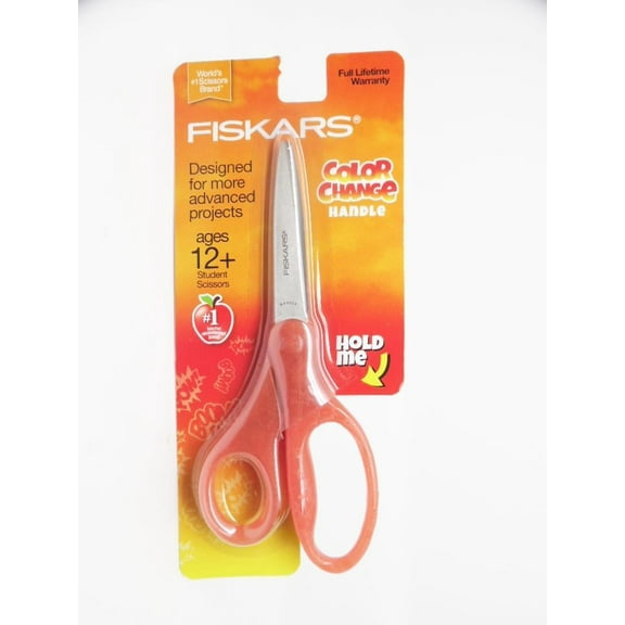 Fiskars Color Change Handle Advanced Projects Student Scissors Red Ages 12 