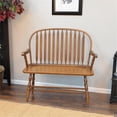 thumbnail image 2 of Pemberly Row Banc de Salon en Bois Moderne Finition Chêne Américain, 2 of 2