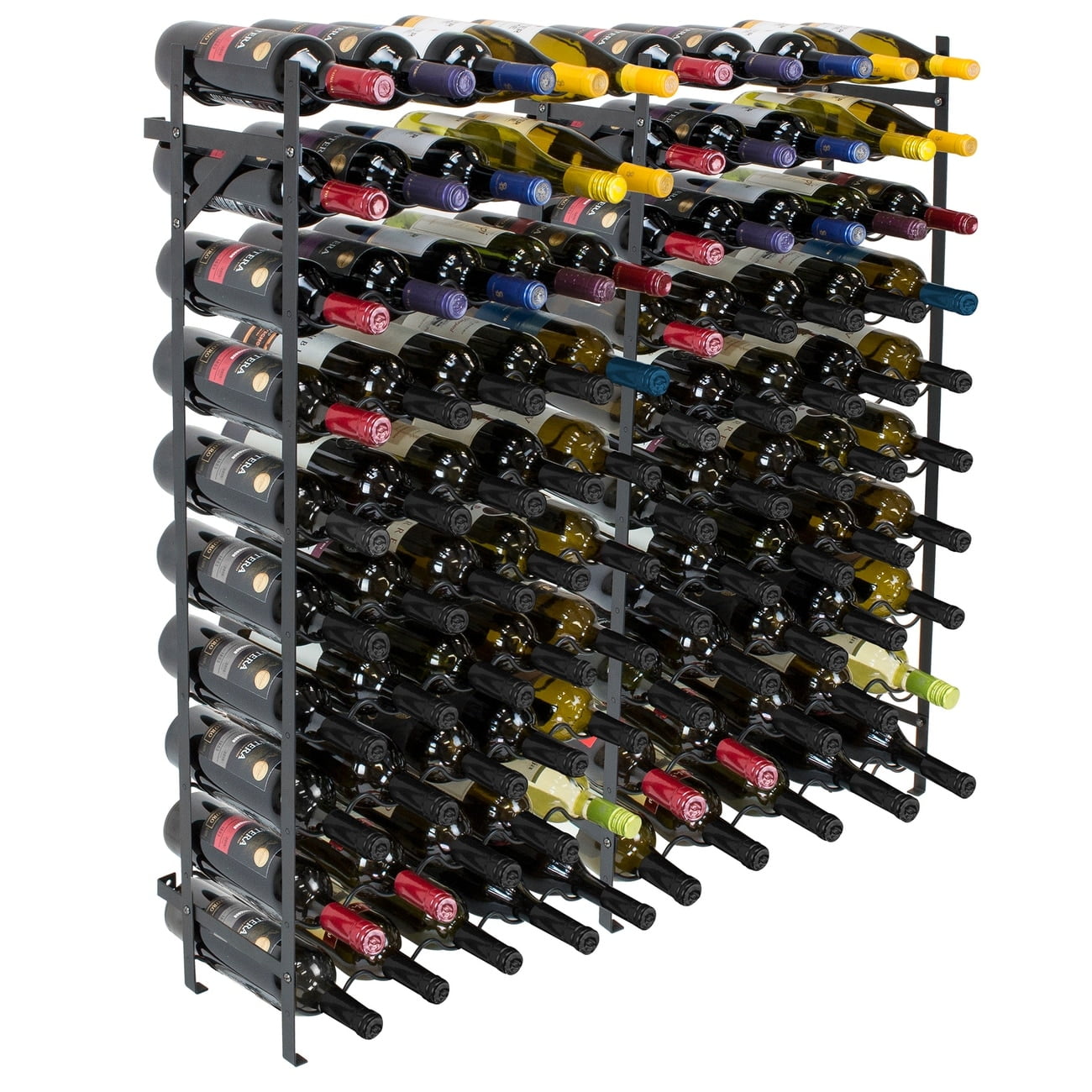Sorbus 100 Bottle Freestanding Wine Rack Black Liberia Ubuy