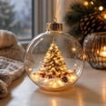 thumbnail image 4 of NWQKYZGH 1Pc Christmas Tree Ornaments, Clear Light-Up Christmas Ball Ornaments, Xmas Tree Ornament with LED Light for Tree Mantel, Holiday Home Decoration & Gift, 4 of 7