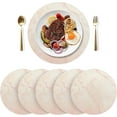 thumbnail image 7 of Pink Marble Pattern Placemats Round Table Mats Non-Slip Washable Heat Resistant Kitchen Place Mat for Home Dining Coffee Tabletop (6PCS) Home Decor, 7 of 7