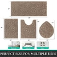 thumbnail image 2 of Ileading Bathroom Rugs Sets 4 Piece, Super Soft and Absorbent Non Slip Microfiber Toilet Bathroom Mats, 2 of 13