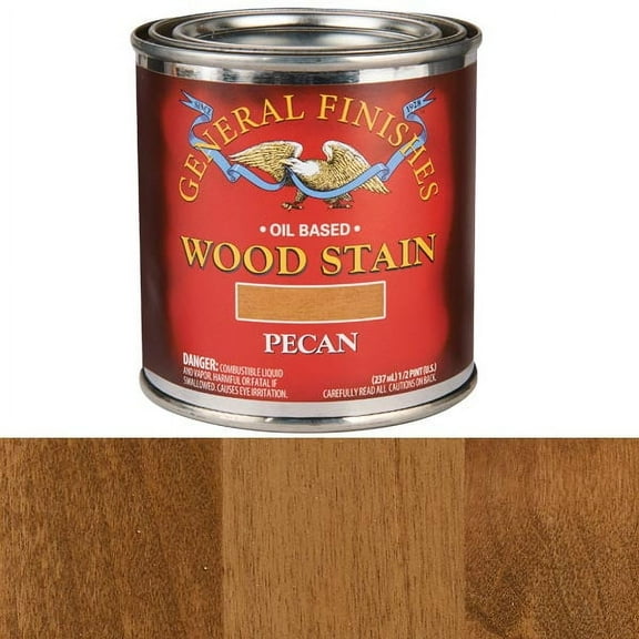 1/2 pt General Finishes PEHP Pecan Wood Stain Oil-Based Penetrating Stain