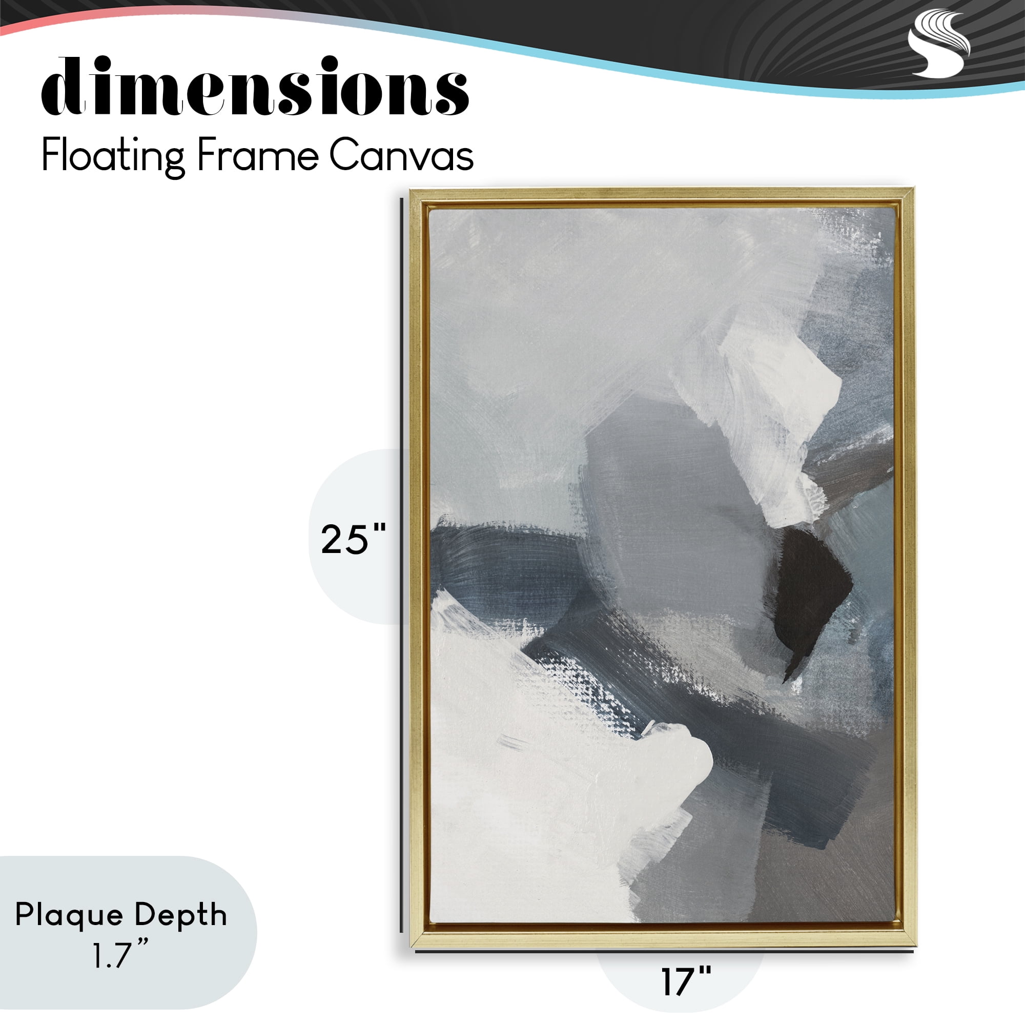 Stupell Industries Peace In The Storm Gold Framed Floater Canvas Wall Art, design by Lanie Loreth